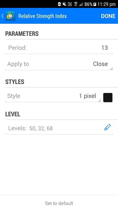 Setting TDI indicator for Mobile (1)