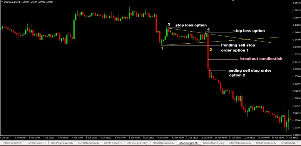 forexcracked.com bearish-pennant-chart-pattern-forex-trading-strategy sell