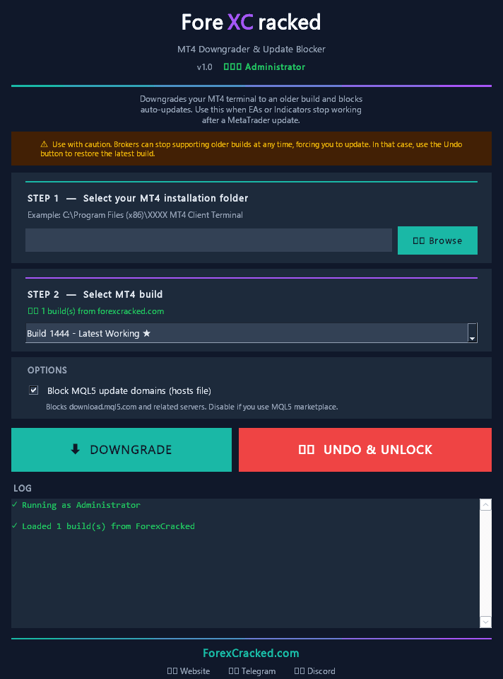 MT4 Downgrader ForexCracked.com