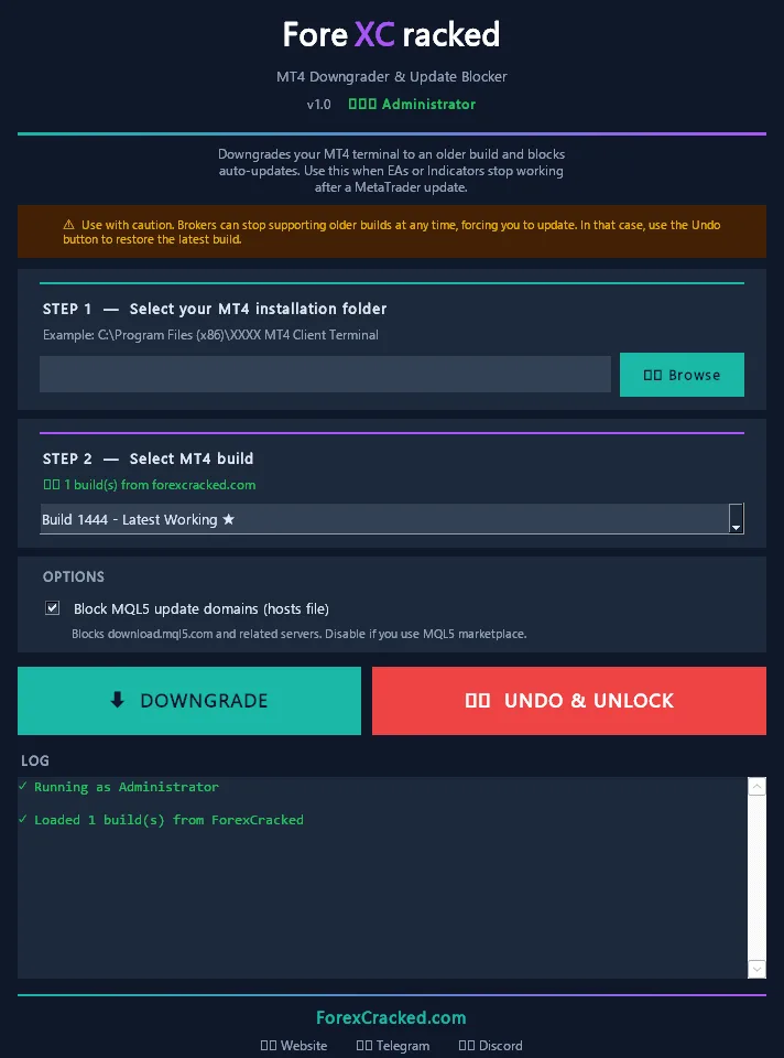 MT4 Downgrader ForexCracked.com