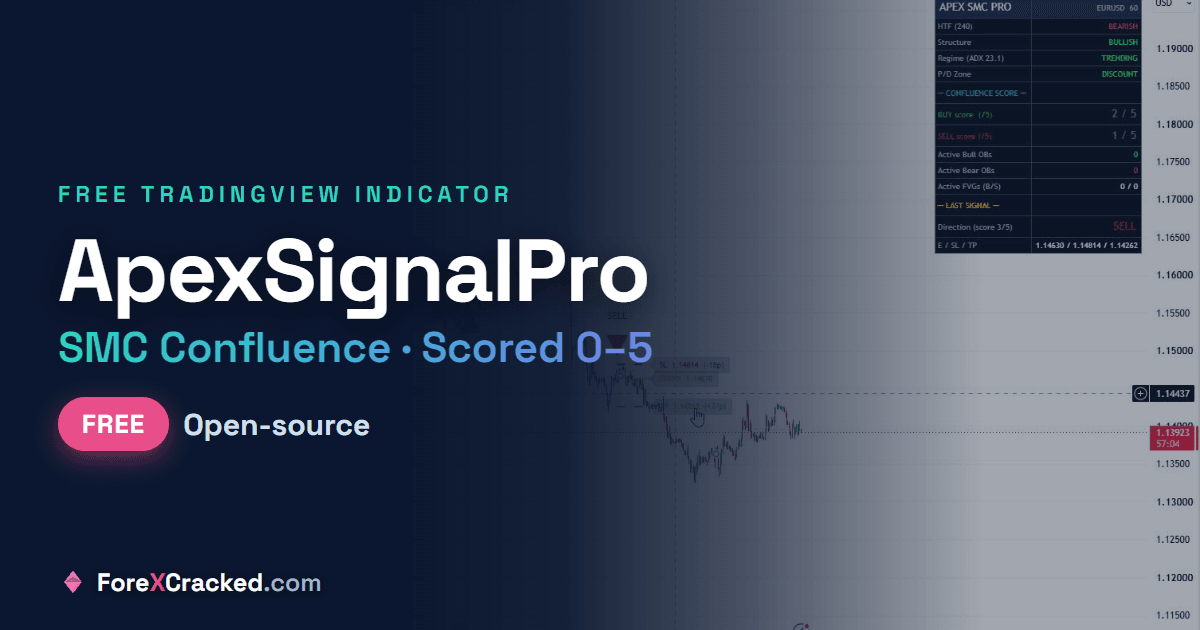 ApexSignalPro: A Confluence-Scored Smart Money Concepts Indicator for TradingView